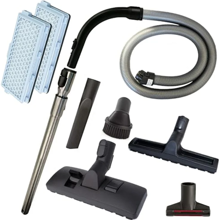 Maxorado Staubsaugerdüsen-Set für Miele S8 S8340 C3, 10-tlg, drehbarer Saugschlauch, drehbarer Möbelpinsel, Zubehör für 10563760, 7863552, 7863553, 7863554, 7863555, S8, S8000 Serie, C3 – Bild 2