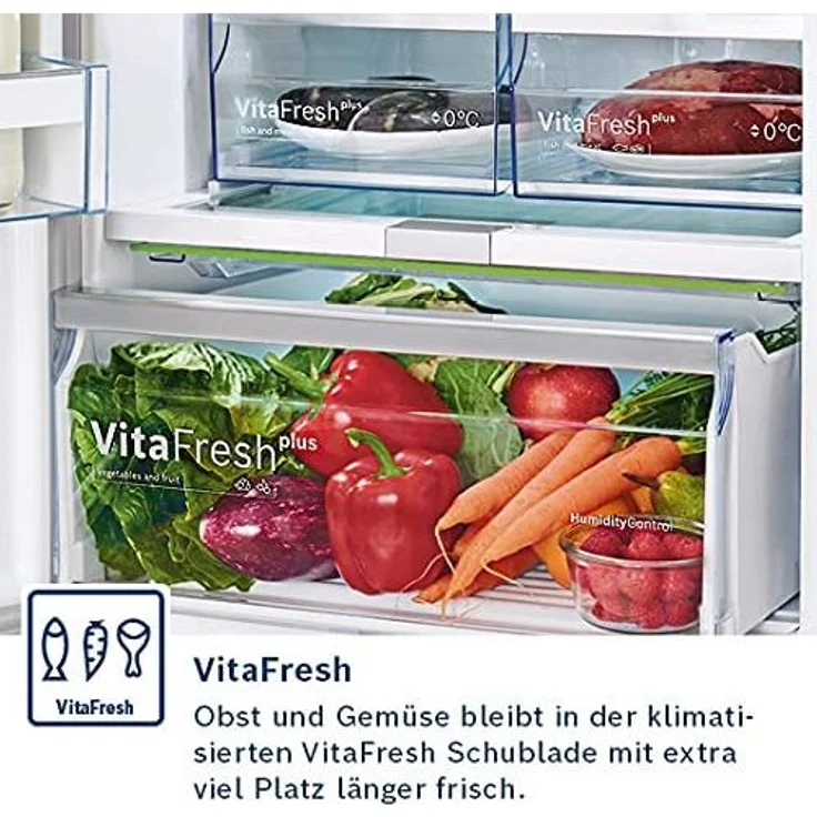 Bosch KSV36BIEP Kühlschrank, freistehend, edelstahl, Anti-Fingerprint, VitaFreshPlus, FreshSense, LED, Breite 60 cm – Bild 4