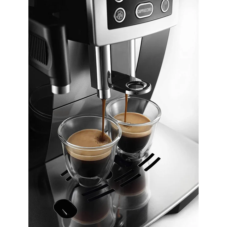De'Longhi Cappuccino ECAM 23.463B, Kaffeevollautomat mit Milchsystem und integriertem Mahlwerk, silber-schwarz – Bild 3