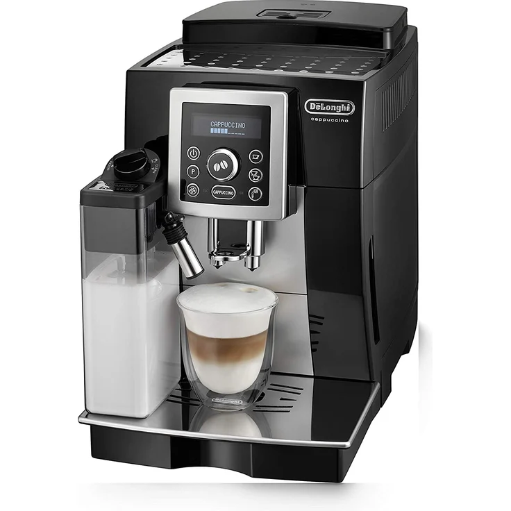 De'Longhi Cappuccino ECAM 23.463B, Kaffeevollautomat mit Milchsystem und integriertem Mahlwerk, silber-schwarz – Bild 2