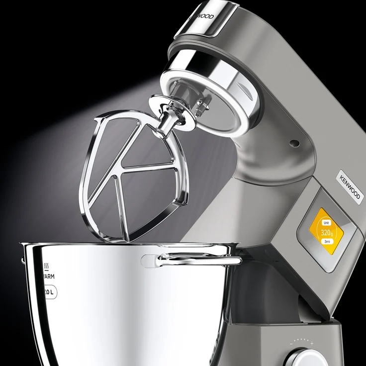 Kenwood KWL90.244SI Titanium Chef Patissier Küchenmaschine mit integrierter Waage, 1400W, DuoBowls - 5 Liter und 7 Liter, 13 Geschwindigkeiten, silber, Serie: Titanium Chef – Bild 5