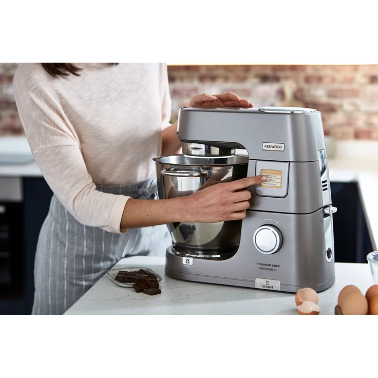 Kenwood KWL90.244SI Titanium Chef Patissier Küchenmaschine mit integrierter Waage, 1400W, DuoBowls - 5 Liter und 7 Liter, 13 Geschwindigkeiten, silber, Serie: Titanium Chef – Bild 7