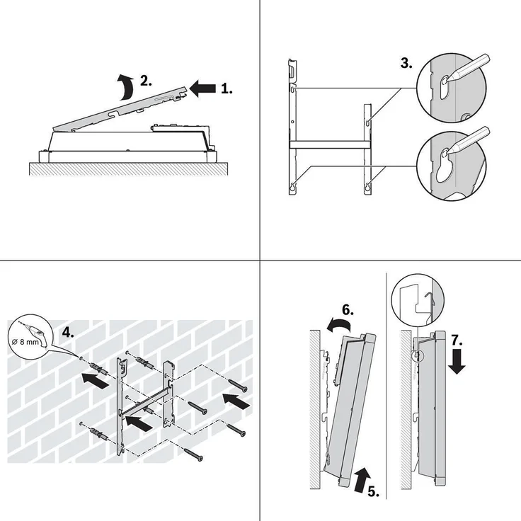 Bosch Thermotechnik Wandkonvektor HC4000-10 1000 Watt, weiß, Konvektor – Bild 7
