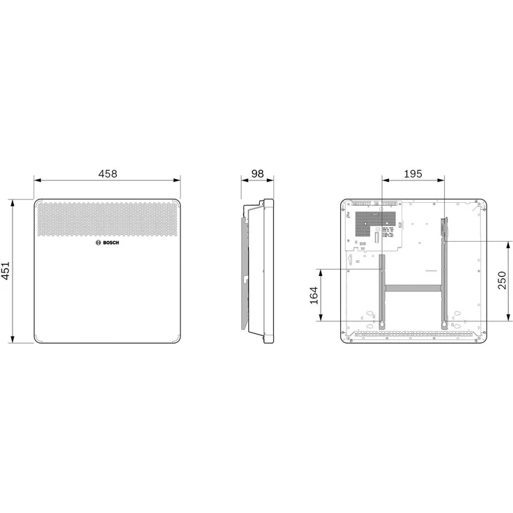Bosch Thermotechnik Wandkonvektor HC4000-10 1000 Watt, weiß, Konvektor – Bild 6