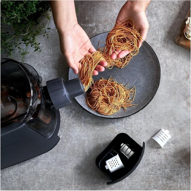 Springlane Nina, Pastamaker, Nudelmaschine, inkl. 7 Nudeleinsätzen, 180 W, Kunststoff, schwarz – Bild 4