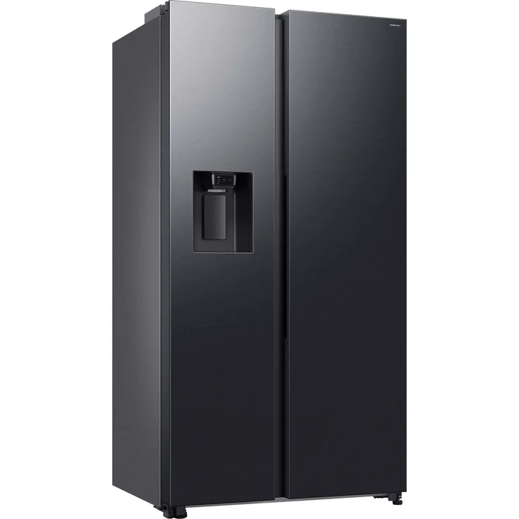 Samsung RS70F67KCFEF Side-by-Side Kühl-Gefrierkombination, 634 l, AI Kühlschrank mit Eis-/Wasserspender, Twin Cooling+, No Frost+, Black Steel