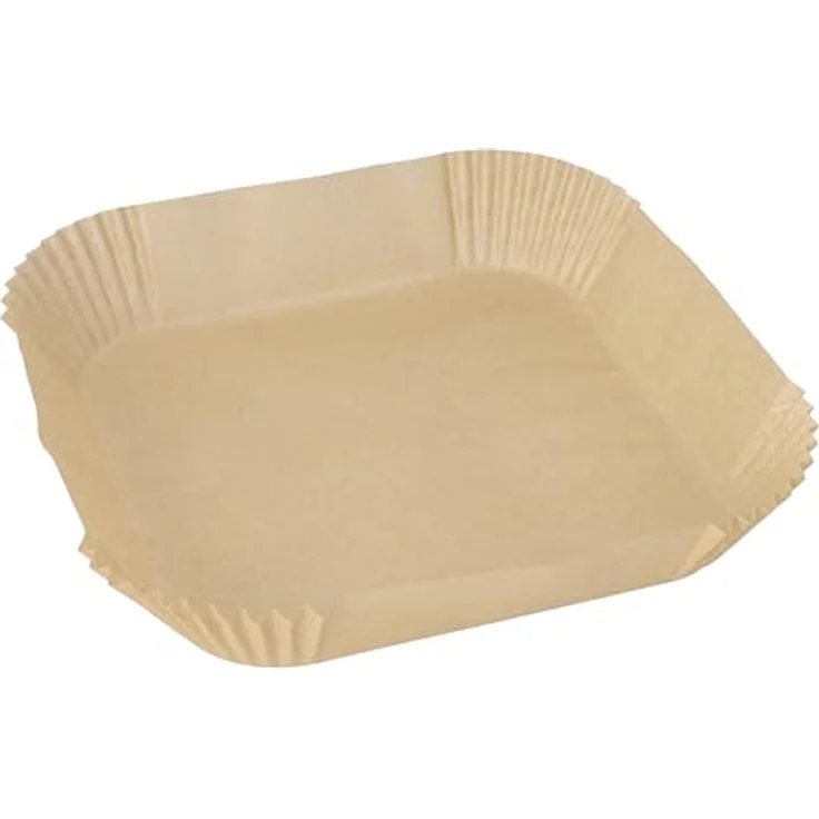 PAPSTAR 100 Backpapiere 20 cm x 20 cm x 4,5 cm braun für Heißluftfritteusen – Bild 3