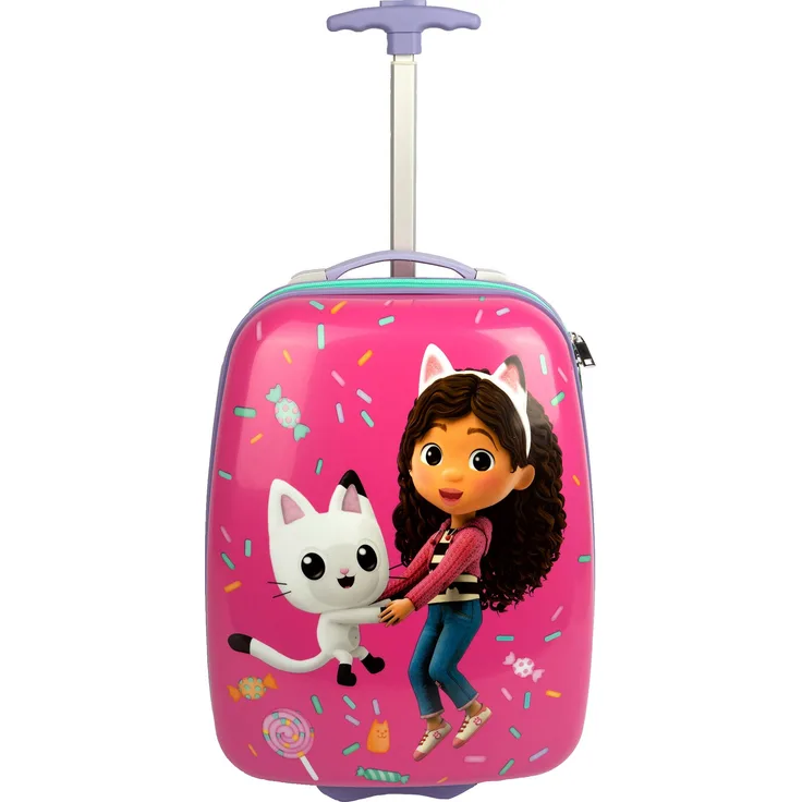 UNDERCOVER Kinderkoffer Gabby's Dollhouse, 46 cm, 2 Rollen, mit Teleskopstange, Pink