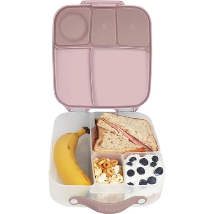 B.Box Blush Crush, Lunchbox mit Fächern und herausnehmbarer Trennwand, rosa, inklusive Eisbeutel