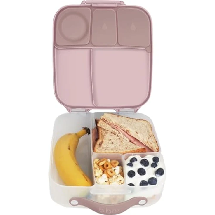 B.Box Blush Crush, Lunchbox mit Fächern und herausnehmbarer Trennwand, rosa, inklusive Eisbeutel – Bild 1