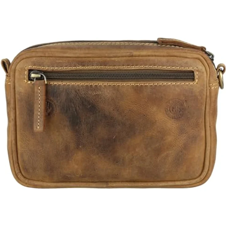 Greenburry Vintage Herrentasche aus Leder, 22 cm, mit Außentasche und Reißverschluss, braun – Bild 2