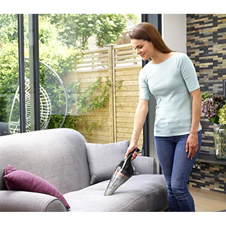 Black + Decker NCV115JL-QW, NVC115JL-QW Handstaubsauger, kabellos, 8 Airwatts-3,6 V-1,5 Ah, Kapazität des Schüssels: 325 ML-Ladegerät per Klinkenstecker, Schwarz – Bild 5