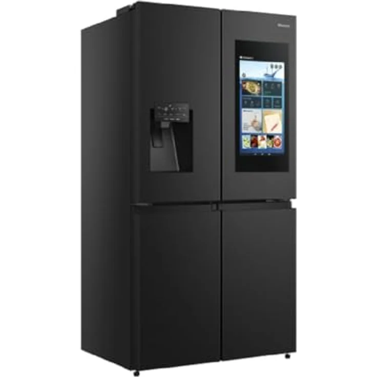 Hisense RQ760N4IFE, Side-by-Side Kühlschrank mit 477l Gesamtinhalt, Edelstahl (dark inox), NoFrost, Wasser- und Eiswürfelspender, Touchscreen – Bild 4
