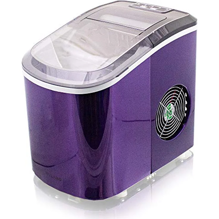Mulano Eiswürfelmaschine Edelstahl Eiswürfelbereiter Ice Maker Icemaker (Violett) – Bild 4