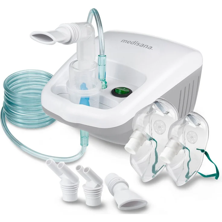Medisana Inhalator IN 540, Set, 5, mit Kompressor-Drucklufttechnologie, zur Vernebelung der Atemwege