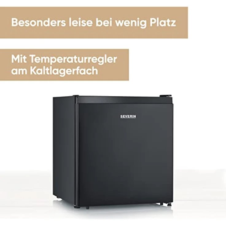 Severin SEV KB 8879 Minikühlschrank, freistehend, schwarz, Türanschlag wechselbar, Höhe 44.5 cm, Energieklasse E – Bild 3