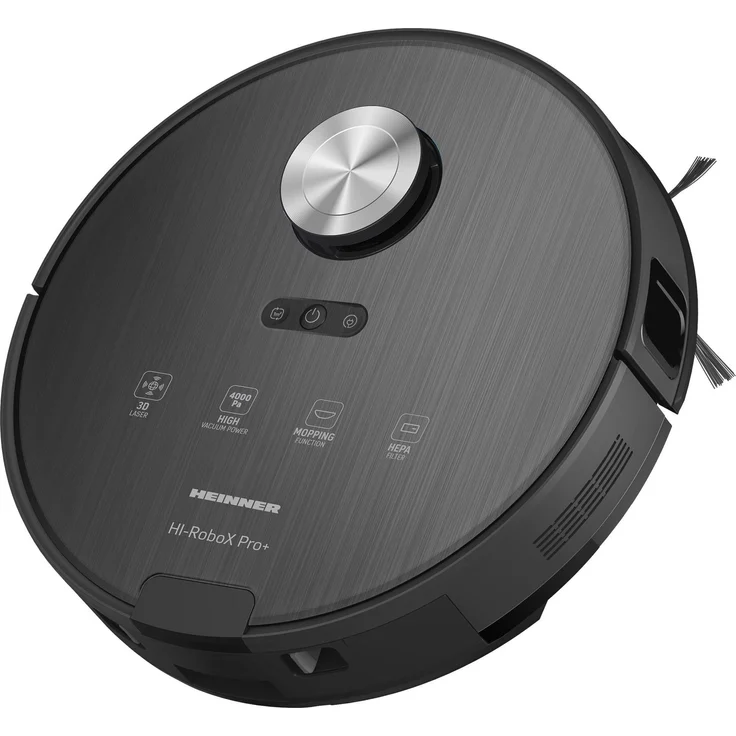 Heinner HRVC-MAI52BK, Beutelloser Saugroboter mit Laser Distance Sensor, schwarz, 0,23 l, Nasswischfunktion, Smart Home-kompatibel