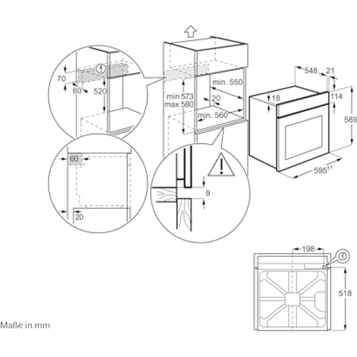 AEG 7000 SteamCrisp® NBR7P621SB, Einbaubackofen mit pyrolytischer Selbstreinigung, Dampfunterstützung, 72L Garraum, Schwarz – Bild 4