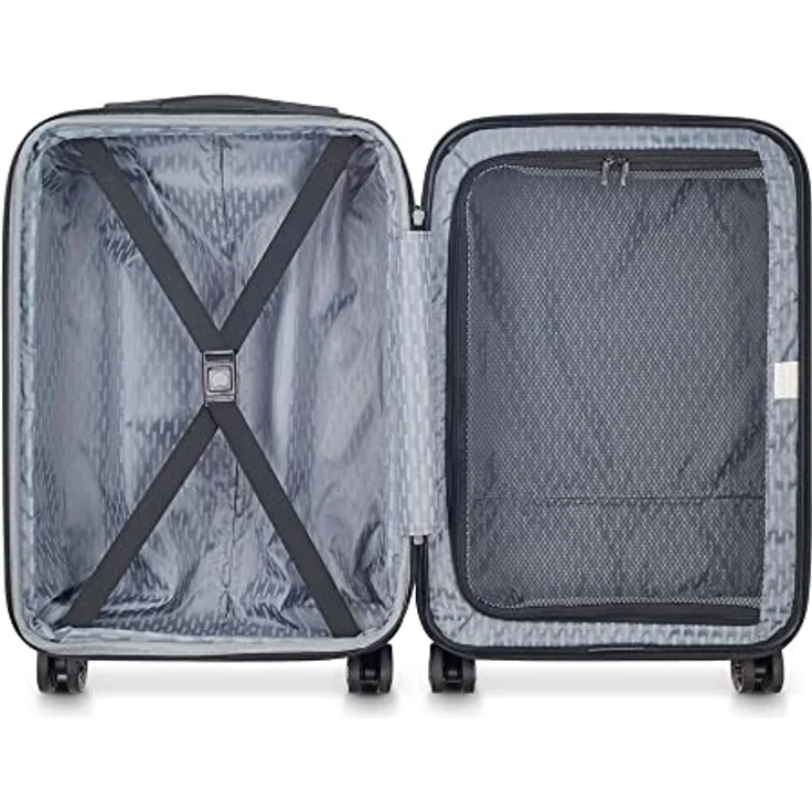 Delsey Koffer Air Armour 4-Rollen Kabinentrolley 55 cm Schwarz, erweiterbares Hauptfach – Bild 6