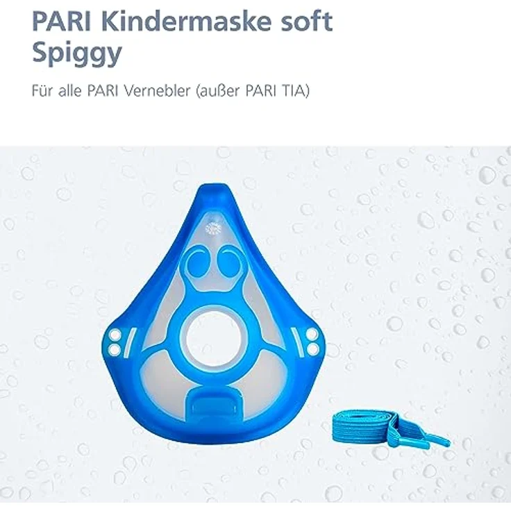 PARI Kindermaske soft mit Maskenstabilisator - Spiggy Inhalationsmaske für Kinder – Vernebler Maske für Ihr Inhalationsgerät BOY Zubehör – Bild 4