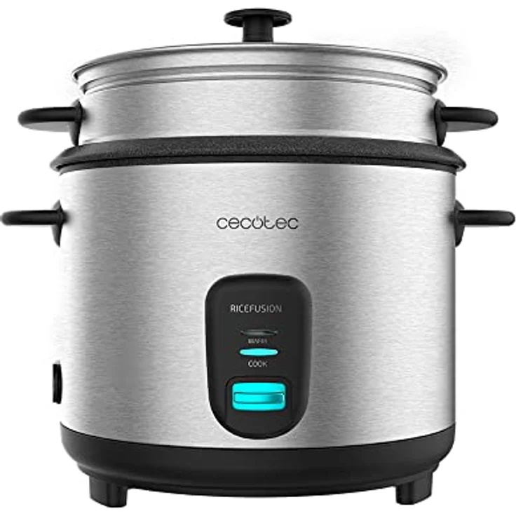 Cecotec RiceFusion 7000 Inox Reiskocher, 700W, 1,8 L, Wärmhaltefunktion, Dampfschale, Edelstahl, silber – Bild 2