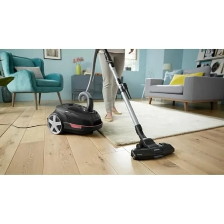 Philips XD5123/10, Bodenstaubsauger mit 900 W und 4 L Staubbeutelvolumen, Schwarz – Bild 2