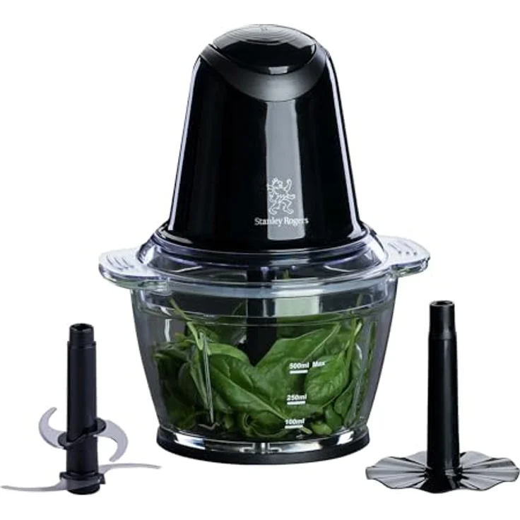 Stanley Rogers Standmixer und Smoothie Maker, 500W, 1L Glasbehälter, 4-Klingen-System in Schwarz, inkl. Mixaufsatz für Smoothies, Suppen und mehr – Bild 1