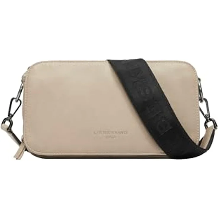 Liebeskind Berlin Umhängetasche Clarice Crossbody Bag, aus echtem Schafsleder, Sandcastle (beige), mit verstellbarem Schulterriemen – Bild 1