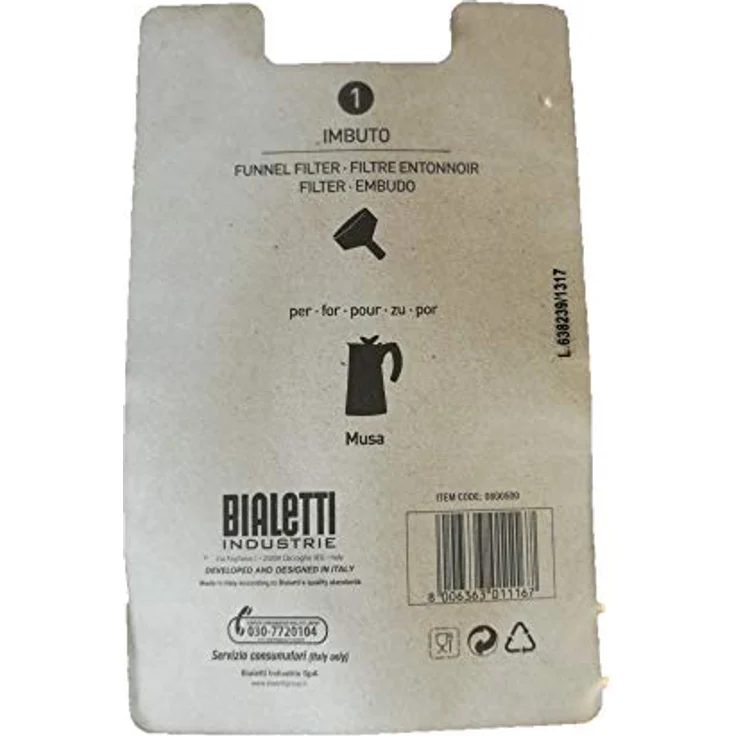 Bialetti 800500 0800500 Teile und Zubehör für Filterkaffeemaschine, Aluminium, Stahl – Bild 2