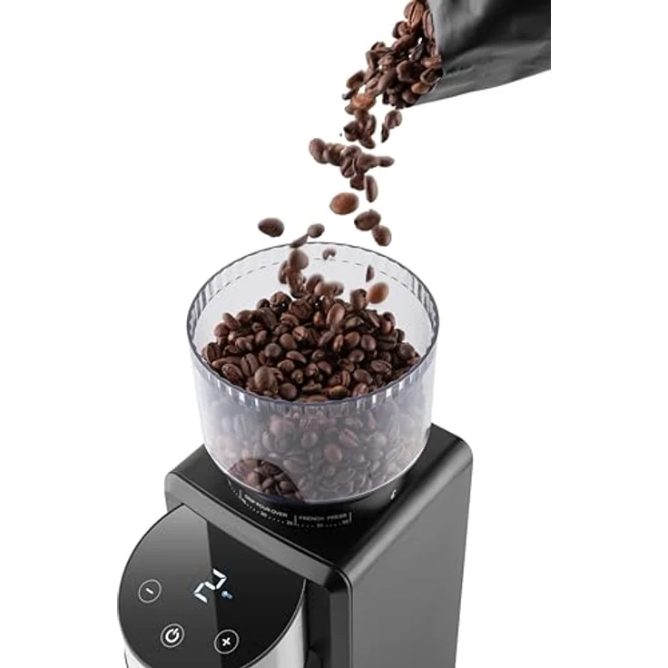 ETA Kaffeemühle Profito I 200 W I Kapazität 250 g I Display I 35 Mahlgrade I Konischen Mahlsteine I 16 Mahlgrade I Timer I Einstelbar Kaffeemenge 1-12 Tassen I einfache Reinigung – Bild 5