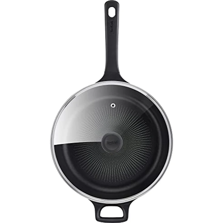 Tefal G61237 Trattoria Pro Schmorpfanne 28 cm mit Deckel | Aluguss | unbedenkliche Antihaftversiegelung | Thermo-Signal Temperaturanzeiger | für alle Herdarten geeignet | induktionsgeeignet | Schwarz – Bild 2