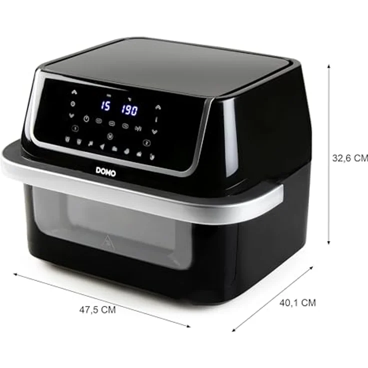 Domo DO544FR Deli-fryer/Heißluftfritteuse 'family edition' - mit Trennwand - 10 L - 1800 W, Weiß – Bild 4