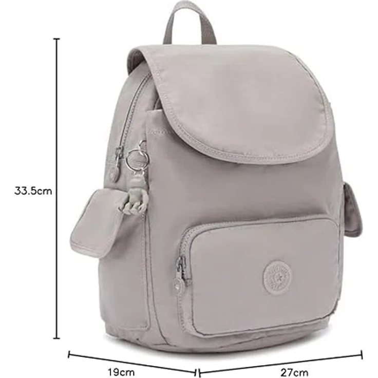 Kipling Basic City Pack S, City Rucksack 33 cm, grau, 100% Polyamid, kompakte Größe 27 cm x 19 cm x 33,5 cm – Bild 5