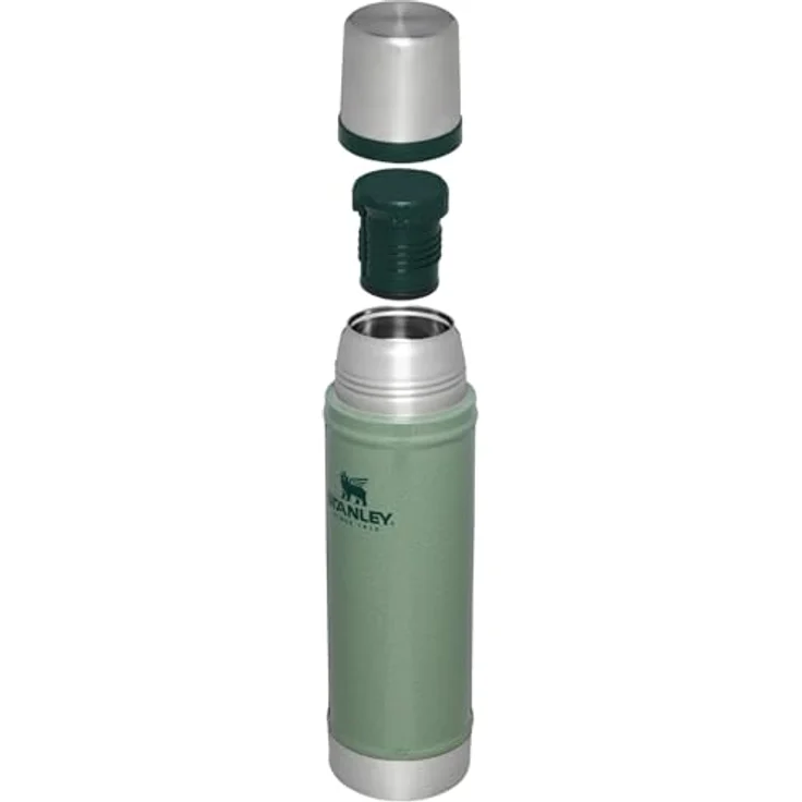 Stanley Classic Legendary Thermosflasche 0.59L - Edelstahl, BPA-frei, hält 18 Stunden heiß oder kalt, spülmaschinenfest, Hammertone Green – Bild 3