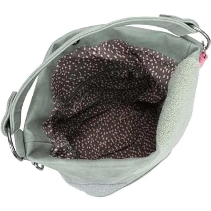 Fritzi aus Preußen Olga Schultertasche, 27 cm, Handtasche mit Magnetverschluss und geräumigem Hauptfach, Grün – Bild 4
