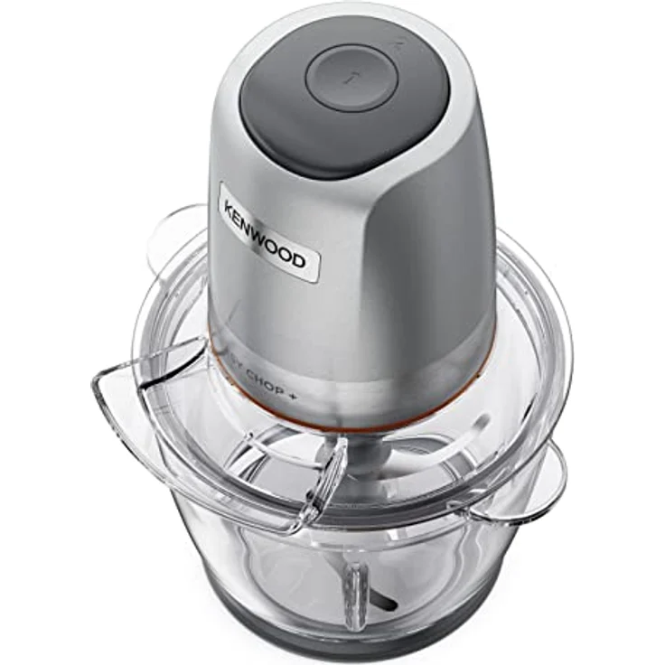 Kenwood EasyChop+ CHP62.400 SI Elektrischer Zerkleinerer mit Vierfach-Klingen aus Edelstahl, One-Touch-Bedienung, Eiscrusher, 0,6 l Arbeitsbehälter, Spülmaschinenfest, 500W, Silber – Bild 2
