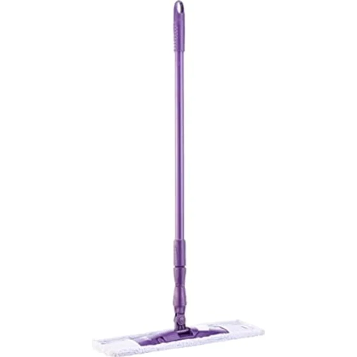 Mery Mikrofaser-Wischmopp mit Teleskopstiel, 360° Drehung, lackierter Stahl, waschmaschinenfest, Dunkelviolett, Maße: 140 x 45 x 15 cm – Bild 1