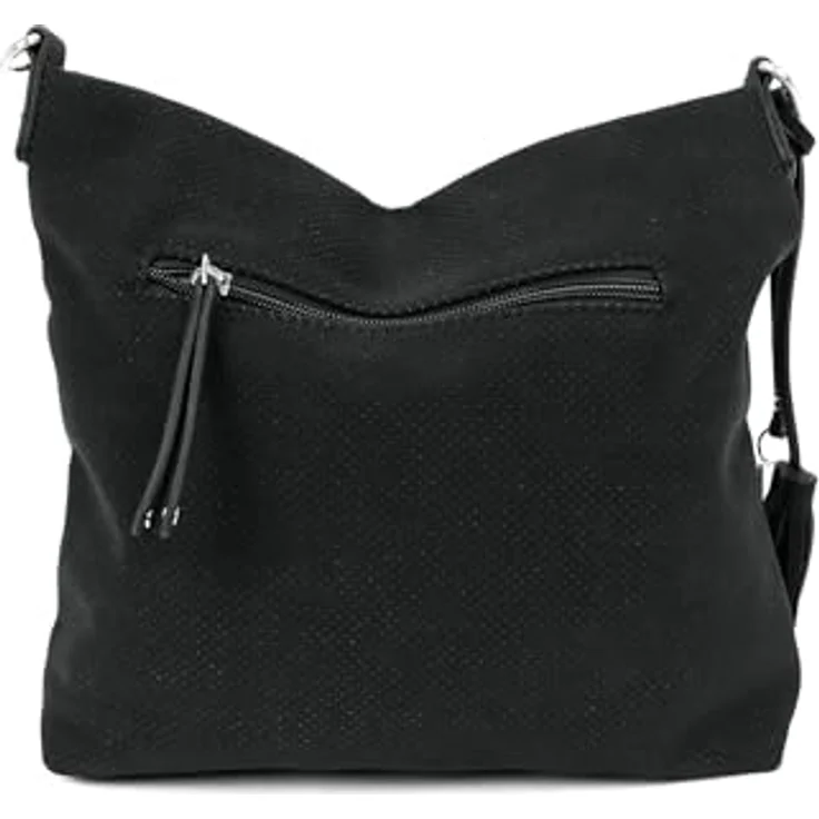 SURI FREY Romy Basic Crossover Bag, Umhängetasche mit Perforation, Schwarz – Bild 4