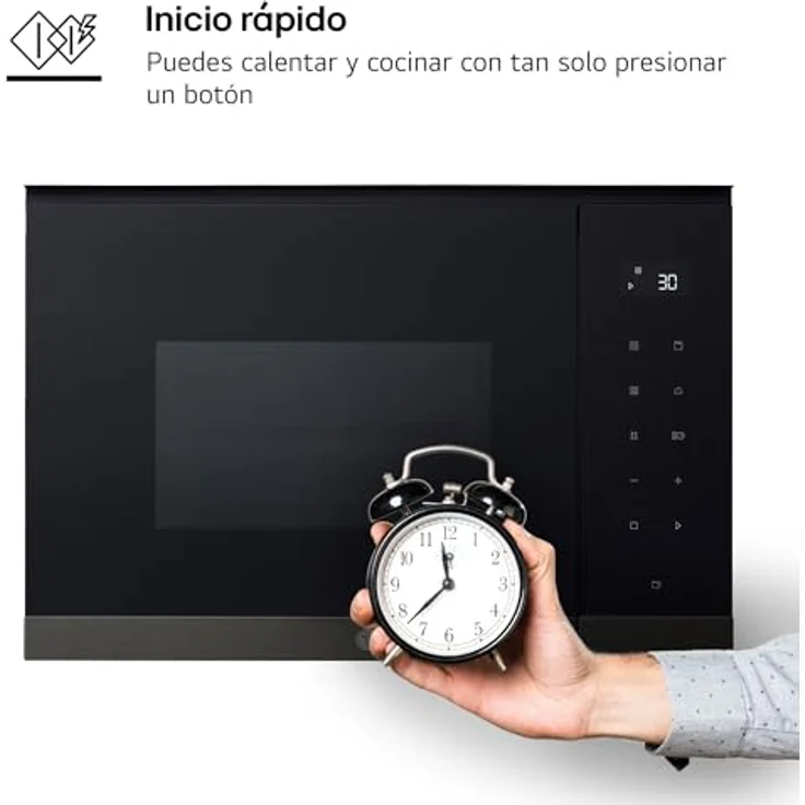 LG Mikrowelle mit Grill MG7Z2593B, 900 W, 25 l, schwarze Stahloberfläche, Touch-Steuerung, automatische Menüs – Bild 4
