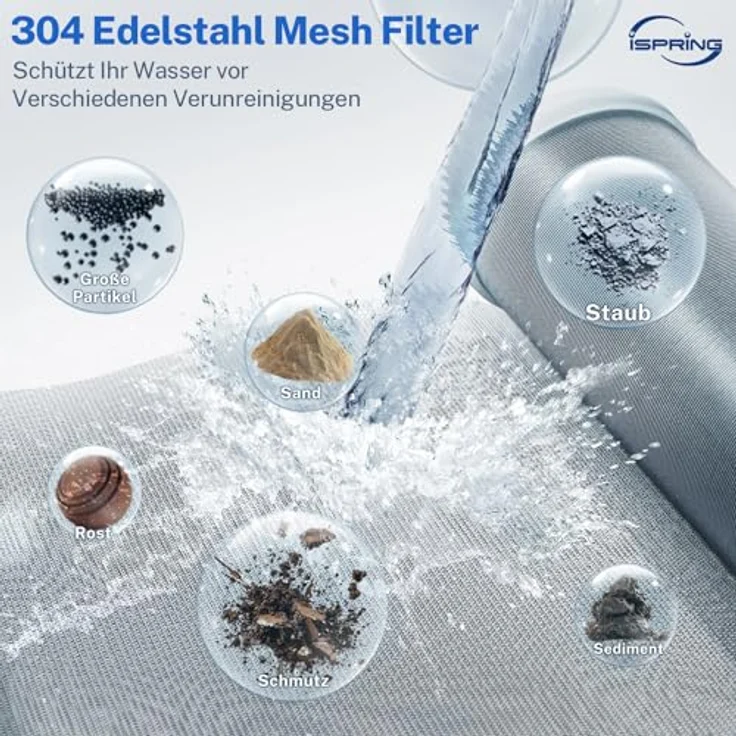 ISpring Rückspülfilter mit Druckminderer, 50 Mikron für effektive Wasserfiltration – Bild 6