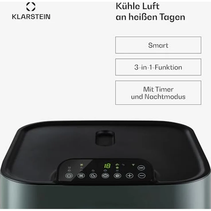 Kraftwerk 10040190 Eco Smart 11 Mobiles Klimagerät, Monoblock-Klimaanlage, 3-in-1, 11.500 BTU, App-Steuerung, Fernbedienung – Bild 3