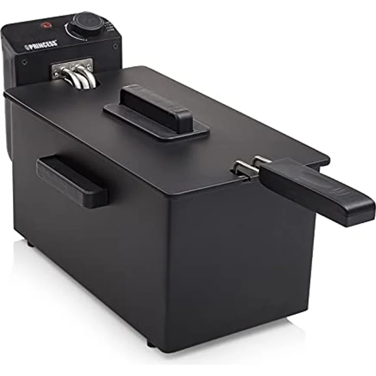 Princess Edelstahl Fritteuse (schwarz), 3 Liter (2000 Watt) mit Kaltzonenfunktion, 182727 – Bild 4