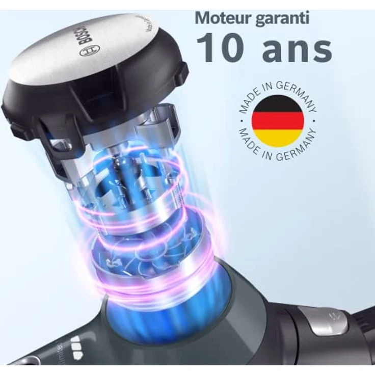Bosch Unlimited 7 BBS712A Handstaubsauger, 40 min Akkubetrieb, H13 HEPA-Filter, knickbares Rohr, grau – Bild 6