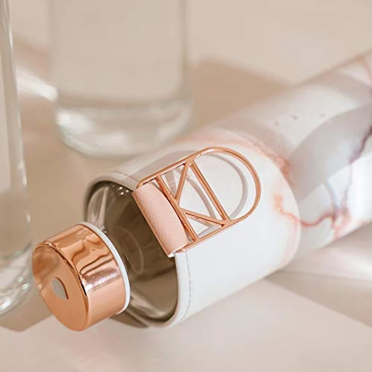 Equa Mismatch Lava Glasflasche mit Kunstlederhülle – Bild 4