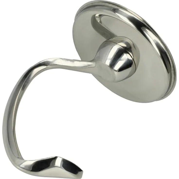 vhbw Knethaken kompatibel mit KitchenAid KSM180, KSM160A, KSM155, KSM158, Edelstahl Silber, 10 x 15 cm, Antihaftbeschichtung – Bild 1