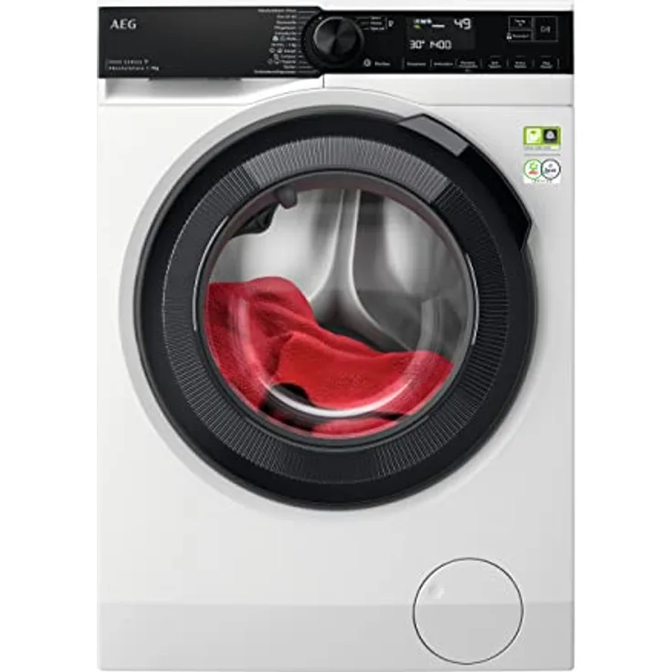 AEG LR9W75490 WiFi Waschmaschine / Serie 9000 mit AbsoluteCare / SoftWater - Wasservorenthärtung / ProSteam - Auffrischfunktion / 9,0 kg / Leise / Mengenautomatik / Nachlegefunktion / 1400 U/min