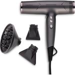 MEDION Haartrockner HD2 mit Ionen Technologie, 1.500 Watt, Diffusor, BLDC Motor, Schwarz