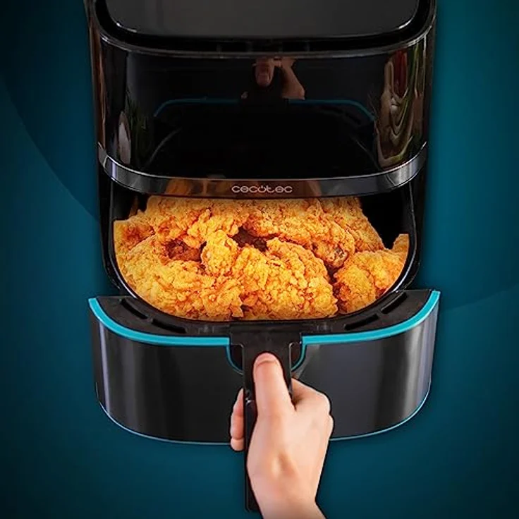 Cecotec Smart Oil-Free Fryer 5,5 L heißluftfritteuse mit Zubehör Cecofry Full Stainless Steel 5500 Connected Pack. 1700 W, APP- und Touch-Steuerung, einstellbarer Thermostat, Edelstahl – Bild 2