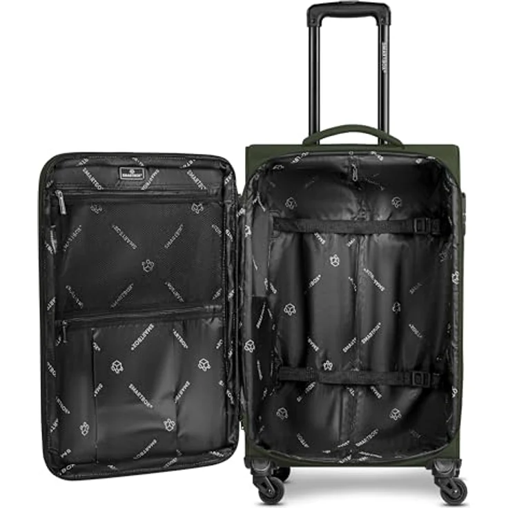 SMARTBOX Weichgepäck Check-in Koffer für Damen & Herren | Mittelgroßer Trolley 41 x 27 x 67 cm | 4 Rollen & Zahlenschloss | erweiterbar mit Dehnfalte | leichte 3,1 kg | Edition 04 – Bild 5