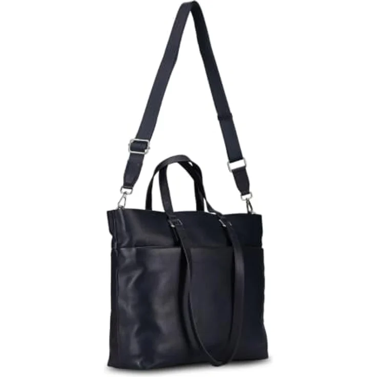 Jost Lysa Business Shopper, 36 cm Leder mit Laptopfach, blau – Bild 6